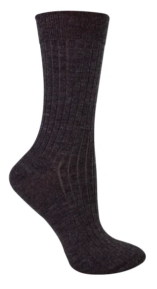 Damensocken aus Merinowolle | Steven | Dicke Outdoor-Stiefelsocken für Damen in Dunkelgrau