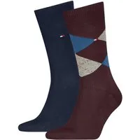 Tommy Hilfiger Socken TH MEN SOCK CHECK 2P (2-Paar, 2 Paar) mit klassischem Argyle-Design