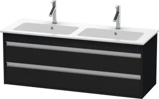 Duravit Ketho Waschtischunterbau wandhängend Eiche Schwarz Matt 1270x475x480 mm - KT643201616 KT643201616