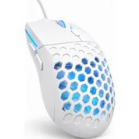 RUHE Gaming Maus RGB Kabelgebunden Maus Beleuchtung Plug & Play Laut Gaming-Maus (kabelgebunden, RGB, USB Optische Gamer Maus mit Kabel, für Spiele und Büro, 6400 dpi, 1,5M Einstellbar DPI Schwarz Weiß 6 Tasten für Laptop/PC/Mac/Computer)