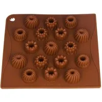 wisefood Silikonform Silikonform Gugelhupf - braun 18x17x2cm, (1-tlg)