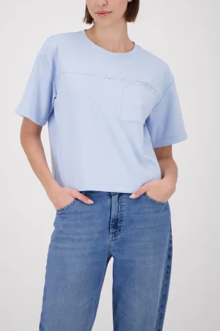 monari - Sweatshirt mit Strasssteinen light sky - Gr. - 34