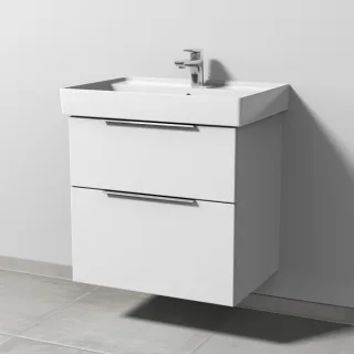 Sanipa 3way Waschtischunterbau zu Villeroy & Boch Collaro Waschtisch mit 2 Auszügen, Weiß-Soft UM83543