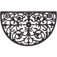 HANSE Home Fußmatte Ornaments, Türmatte, halbrund, Höhe: 10 mm, Gummi, Schmutzfangmatte, Outdoor, Rutschfest, Innen, Gummimatte