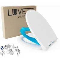 LUVETT Kinder-WC-Sitz C490 mit Kindersitz Softclose Magnetisch abnehmbar Duroplast O-Form (Komplett-Set, Kindersitz-Einlage), mit Original SoftClose® Absenkautomatik, Duroplast