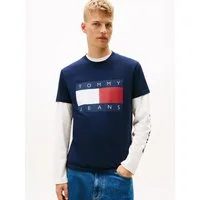Tommy Jeans T-Shirt Rundhalsausschnitt, Regular Fit, Logo-Druck