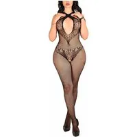 Elegant Love Bodystocking-Ouvert Bodystocking aus Netz – Sexy Strumpfbody für Damen, Reizwäsche Elegante Dessous mit raffiniertem Design – Stilvolle Lingerie