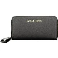 Valentino Geldbörse, Elegante schwarze Geldbörse mit Reißverschluss & recyceltem Material