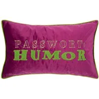 PAD Dekokissen Kissenhülle Letters Humor Green Hot Pink, Spruch, Statement, Schriftzug