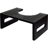 relaxdays Fußhocker Toilettenhocker aus Bambus (1 St), schwarz