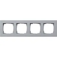 Abdeckrahmen vierfach aluminium, Retail