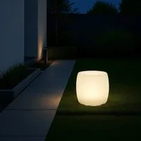 MeLiTec LED Solarleuchte Solar Gartenleuchte LK08-4 Modell Trommel, nein, 6h Leuchtdauer