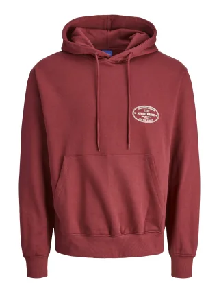 JACK&JONES - JORYORK GRAPHIC SWEAT HOOD tibetan red - Gr. - S