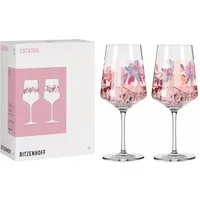 Ritzenhoff Cocktailglas Ritzenhoff Sommersonett Sprizz 2er-Set C. Oliveria F26, Kristallglas