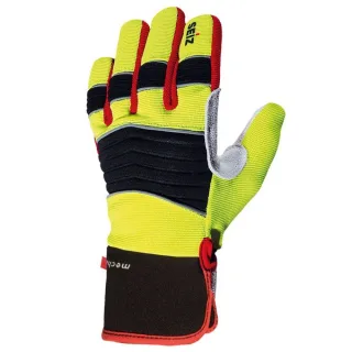 THL-Schutzhandschuh | SEIZ | MECHANIC 185 | EN 388:2016 | signalgelb | Rindvollleder | Knöchelschutz | Schnittschutz | Neopren-Stulpe 10 (XL)