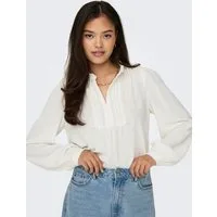 JDY Langarmbluse JDYRACHEL LIFE L/S PINTUCK TOP WVN NOOS im romantischen Look mit Spitzenbordüre