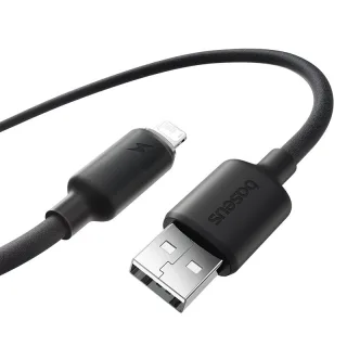 Baseus Foamed Silicone Series 2.4A USB-A to iP Cable Fast Charging Data Transmission Copper Core Line 1M/2M Long for iPh