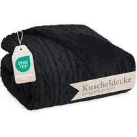 Wohndecke Oeko-TEX zertifizierte waschbare Wohn- & Kuscheldecke, Blumtal, mit weicher Sherpa-Innenseite