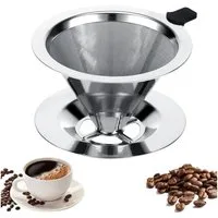 Agger Permanentfilter Kaffeefilter Edelstahl Kaffeefilter Wiederverwendbar Kaffee Filter, Einfach zu reinigen, ideal für papierloses Kaffeefiltern