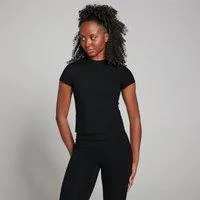 MP Damen Tempo Body Fit Kurzarm-T-Shirt – Schwarz - XL