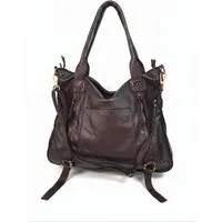 sanumi Schultertasche großer italienischer Ledershopper, Made in Italy, weiches Echtleder