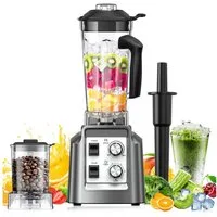 Teendow Standmixer HS-209D Standmixer Smoothie Maker & Grinder 2-in-1, BPA-frei, 2L, 1800 W, Mahlbare Kaffeebohnen