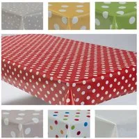 laro Tischdecke Wachstuchtischdecke Punkte Mix PVC Eckig