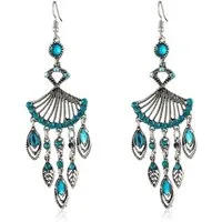 The Beauty House Ohrring-Set Boho Ethno Ohrringe Damen – Vintage Ohrhänger mit Edelstein Style