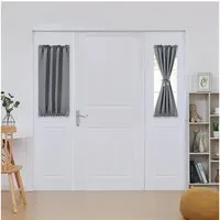 Rosnek Türvorhang Verdunkelung, thermisch isoliert, Stabtasche, für Türfenster (1 St), H×B: 102×61,183×61,102×132,183×132