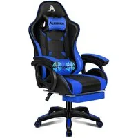 ALFORDSON Gaming-Stuhl mit Massage, verstellbar, PU-Leder