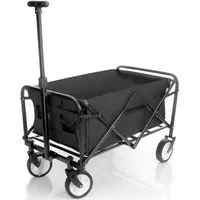 BigDean Bollerwagen faltbar belastbar bis 80kg Bollerwagen platzsparend zusammenklappbar (Packung, 1-tlg., Bollerwagen), Faltbar, Platzsparend