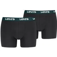 Levi's® Boxershorts LEVIS MEN REPEAT LOGO BOXER BRIEF 2P (2er Pack) ohne Eingriff, Logobund, elastisch