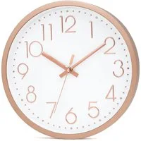 Intirilife Wanduhr (Wanduhr lautlos, ohne Tickgeräusche klassiche moderene Quarzuhr)