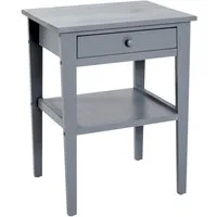 HAKU Beistelltisch Nachtkonsole, Sofatisch, Wohnzimmertisch (1-St), rechteckig - aus Massivholz Grau B/T/H 46/35/60 cm