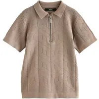 Next Polokragenpullover Strick-Poloshirt mit RV-Kragen (1-tlg)