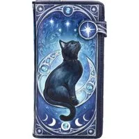 Figuren Shop GmbH Geldbörse Katze Portemonnaie – Magic Moon Katze Börse 19 cm magischer Geldbeutel