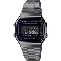 CASIO VINTAGE Chronograph A168WEGG-1BEF, Quarzuhr, Armbanduhr,Damenuhr, Herrenuhr, Digitaluhr, Edelstahlarmband