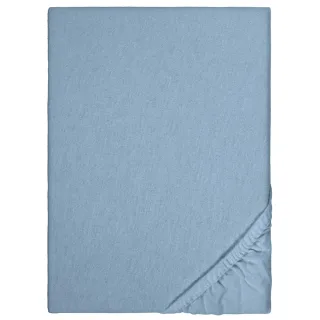 Spannbettlaken Winterflausch blau 140 x 190 - 160 x 200 cm