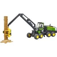 Bruder® Spielzeug-Forstmaschine John Deere 1270G Harvester mit 1 Baumstamm (02135), Made in Europe