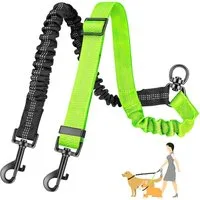 Ledander Hundeleine Doppelte Hundeleine für zwei Hunde, 360° drehbare Doppel-Hundeleine, ausziehbare Hundeleine für kleine, mittelgroße und große Hunde