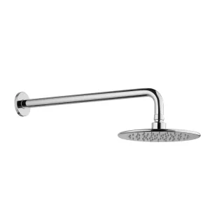 LAUFEN Kopfbrauseset, Wandmontage Kopfbrause Ø 206 mm Wandarm Runde Rosette Durchfluss: 8.5 l/min (3 HF960103100001