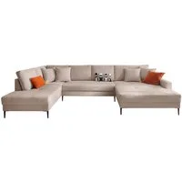 Trends by HG Wohnlandschaft Summer, 3 Teile, in Cord-Stoff mit Metallfuß