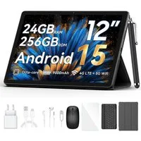 blackview 12,1 " Mega2 Android 15 4G LTE 2,4K 8GB/12GB+256GB Tablet (12", 256 GB, Android 15, 4G (LTE), 2.4K FHD, 9000mAh, PC-Modus 2,0, Octa-Core)
