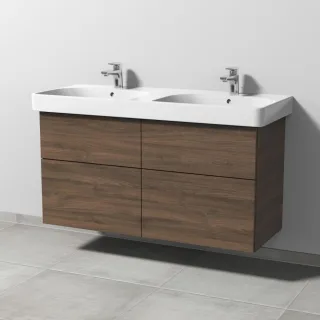 Sanipa 3way Waschtischunterbau zu Geberit Smyle Square Waschtisch mit 4 Auszügen, Eiche-Arizona SM67480