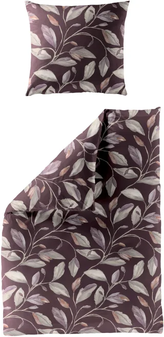 BIERBAUM Bettwäsche "4009" 2 Stk. Mako-Satin, 100 % Baumwolle, pflegeleicht, floral