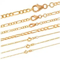 HOPLO Goldkette Goldkette Figarokette Halskette Breite 3,5 mm 45 cm 585-14 Karat Gold, Made in Germany
