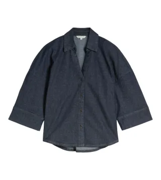 Tom Tailor - Jeansbluse mit 3/4-Arm blau - Gr. - 36