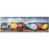 Casablanca by Gilde Leinwandbild Bild rechteckig Beach Of Parasols, Strandbilder (1 St)