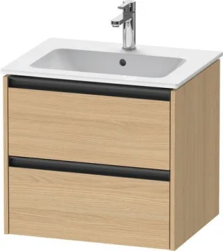 Duravit Ketho.2 Waschtischunterbau wandhängend Natur Eiche Matt 610x480x550 mm - K25262030300000 K25262030300000