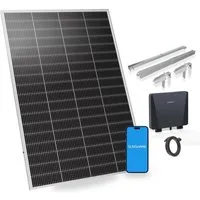 Sunshare Balkonkraftwerk Ray Lite 200 W mit Halterung – 1×200 W, Plug-&-Play, 200 W, Monokristallin N‑Typ TOPCon, (Balkonkraftwerk, 200 W Balkonkraftwerk mit Mikro‑WR, WLAN und Halterung), 200 W Modul, Mikro‑WR 800 W, WLAN, IP66/67, Halterung 0–30°